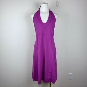 Patagonia Dress Womens Large Halter Fit and Flare Outdoor Gorp Athletic Purple